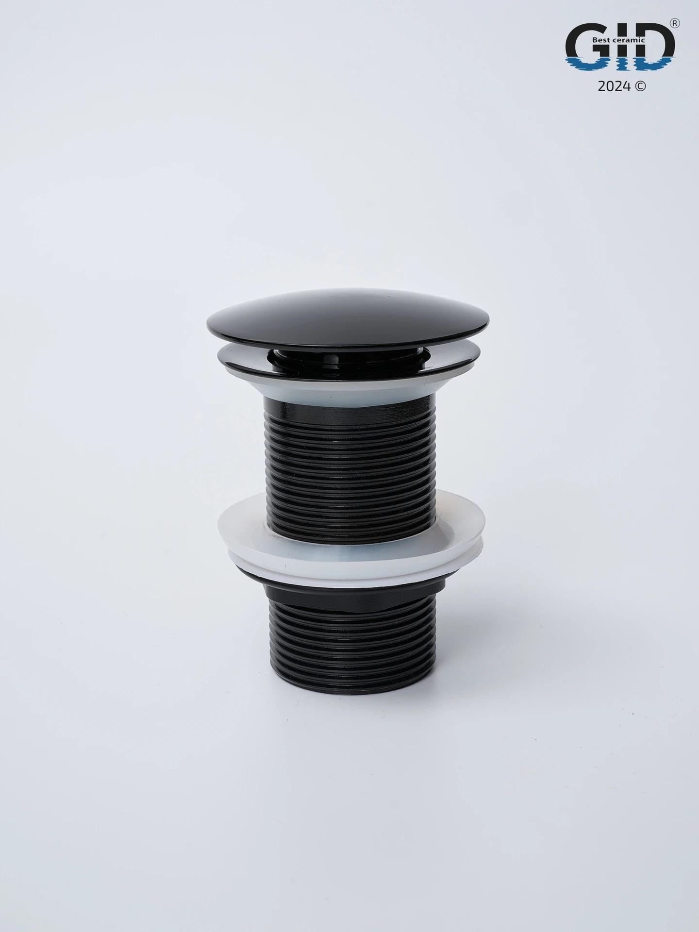 Донный клапан Gid без перелива G-54BL 76601K черный глянцевый 7x7x10