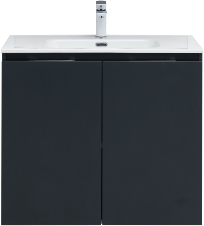 Тумба под раковину Aquanet Алвита New 80 2 дверцы, антрацит 00277527