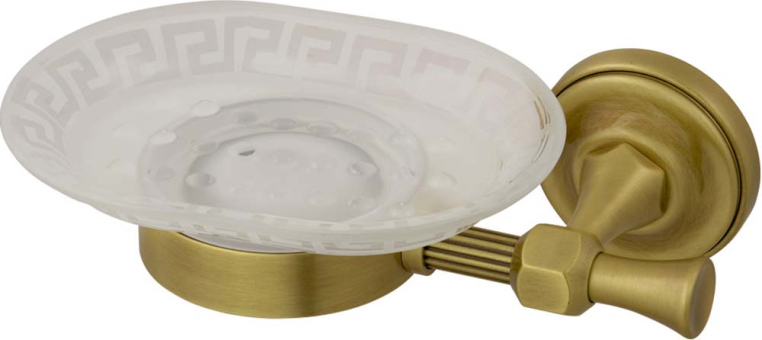 Мыльница универсальная Migliore 27803 стекло матовое с декором