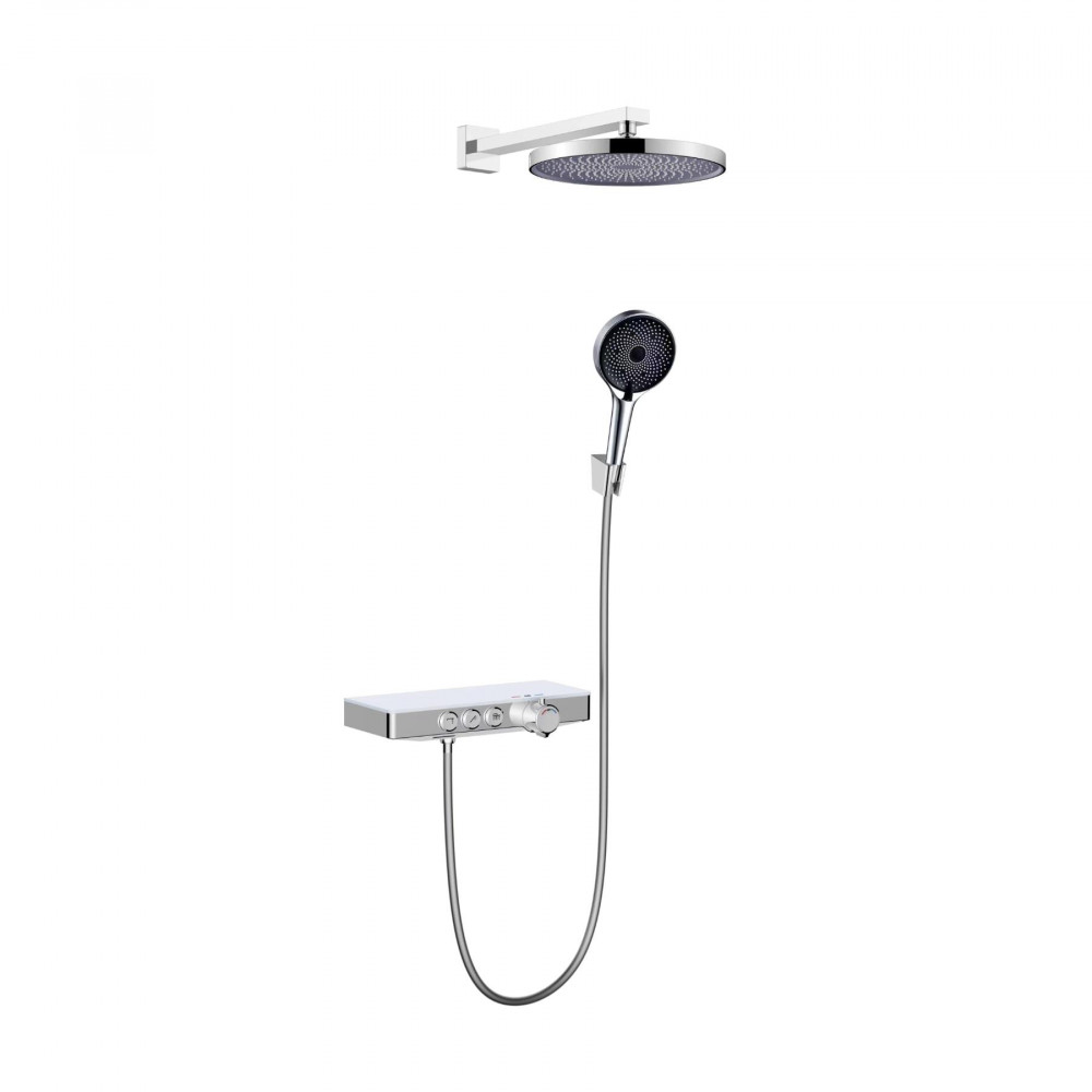 Душевой комплект BERGES MORANS с изливом и термостатом, хром