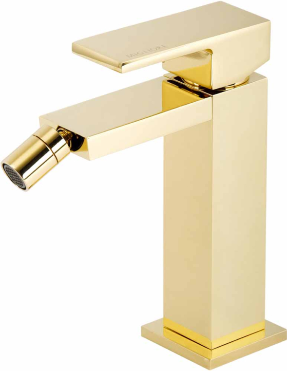 Смеситель для биде Migliore  Kvant Gold 25398 плоский излив золото