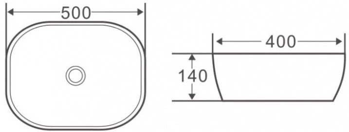 Раковина BelBagno 50x40 BB1302