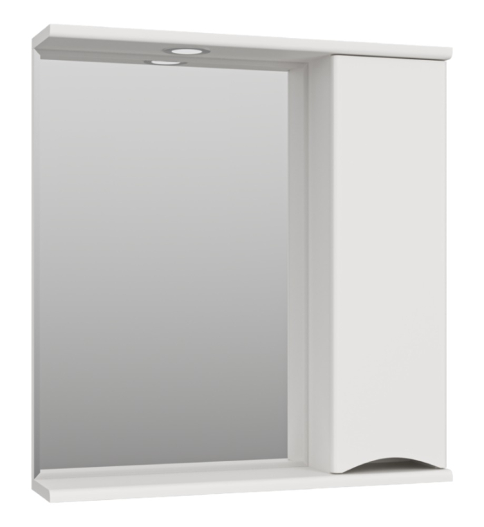 Зеркальный шкаф Misty Атлантик 70 правый белый