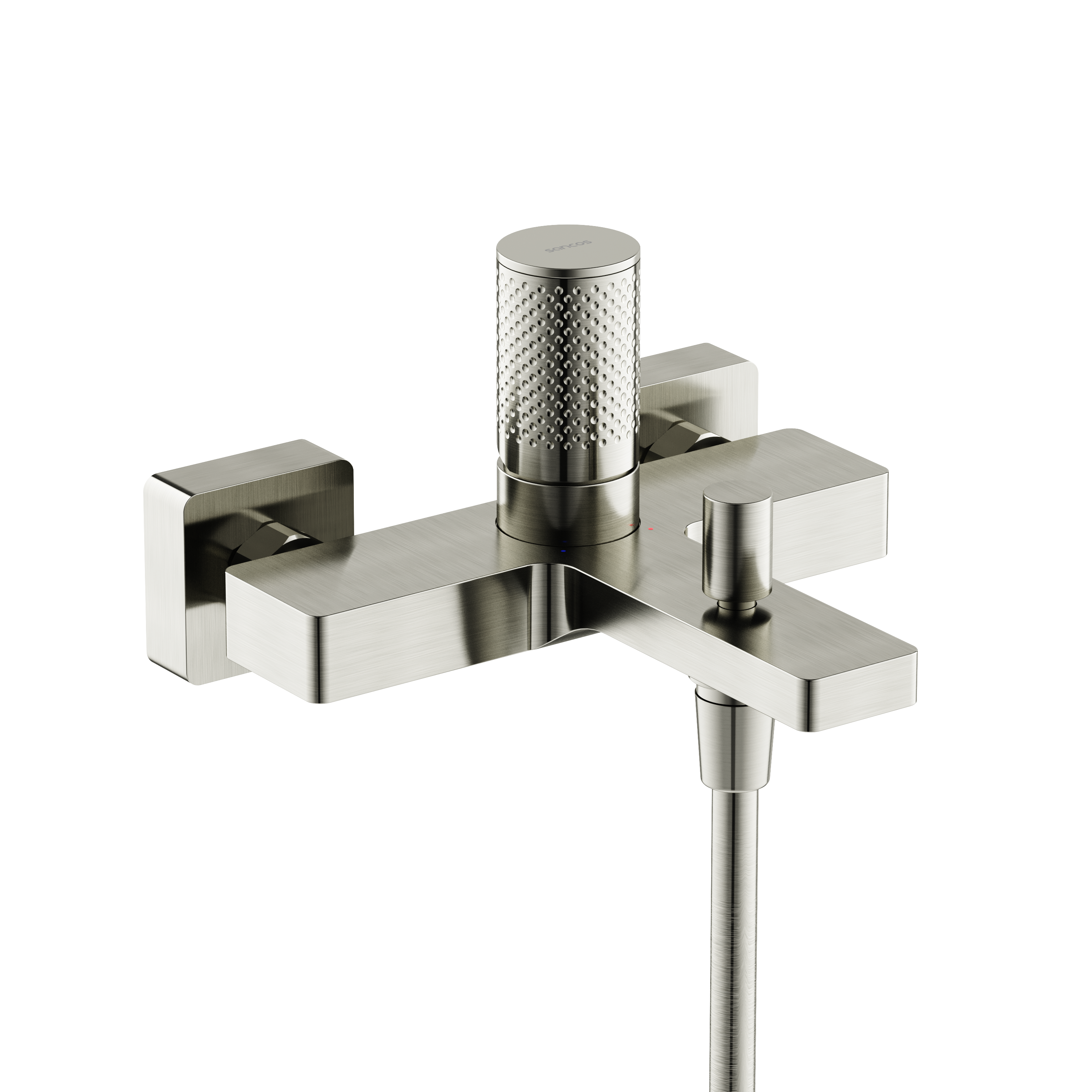 Смеситель для ванны и душа SANCOS Nexus, брашированный никель, PVD покрытие, арт. SC9014BN