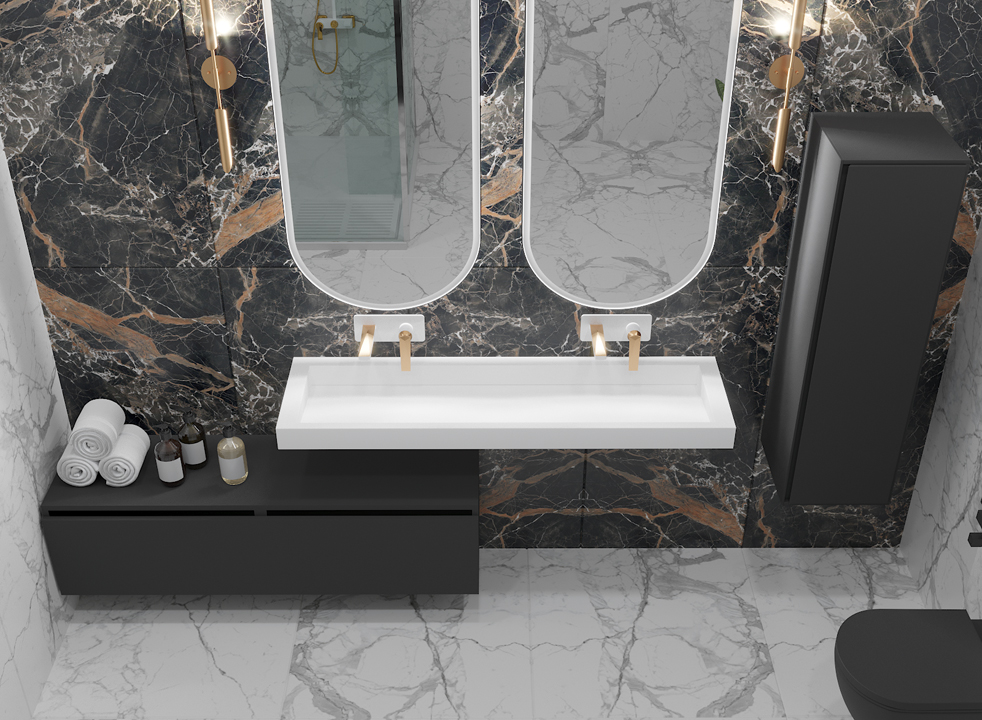 Ящик под столешницу 60см АНТРАЦИТ мат. VALLESSI UNO-S