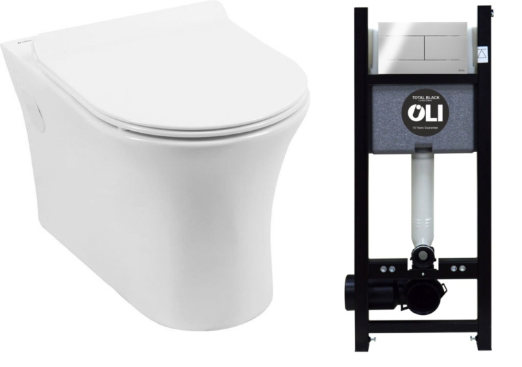 Унитаз с инсталляцией Aquanet Roll-W/886668SDOO