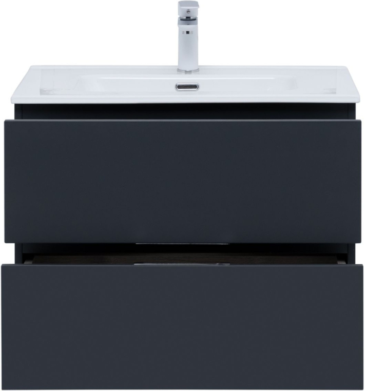 Тумба под раковину Aquanet Алвита New 70 2 ящика, антрацит 00303908