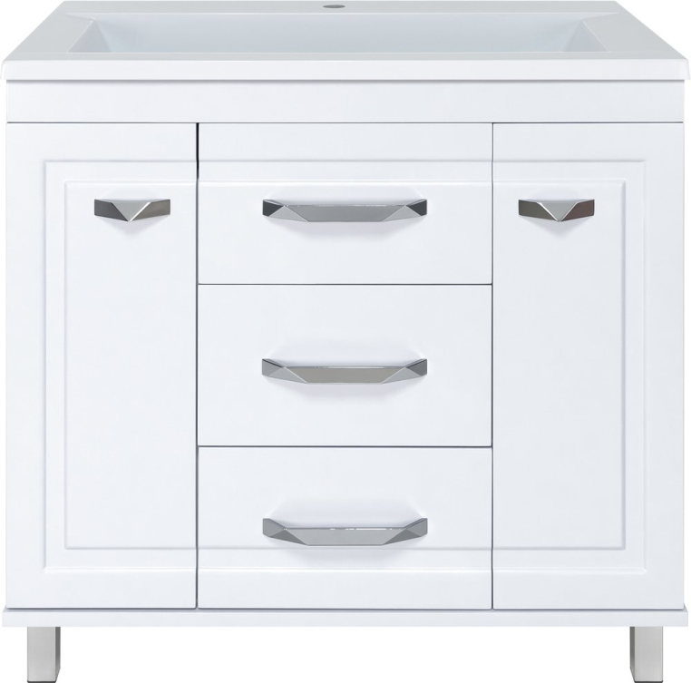 Тумба с раковиной Misty Терра 90 белая (П-Тер01090-0113Я+ФР-00002613)