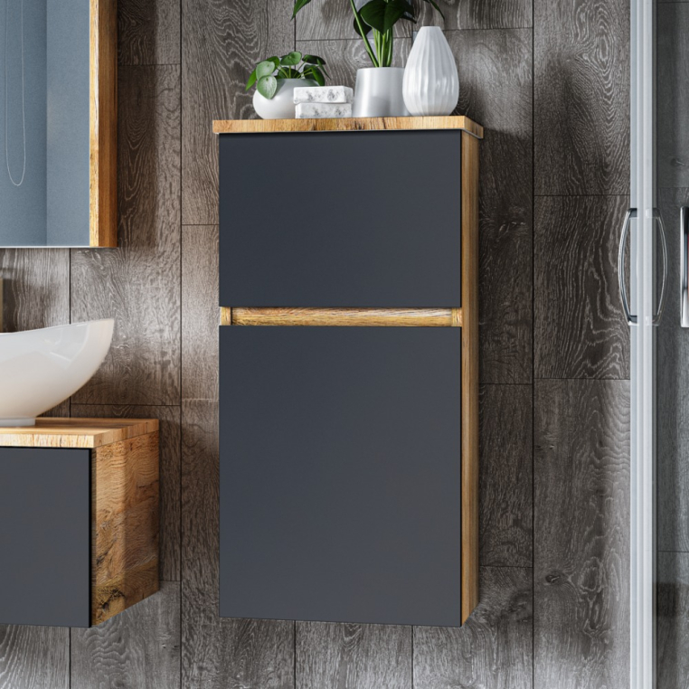 Шкаф-пенал Misty Ива 40 полупенал универсальный графит