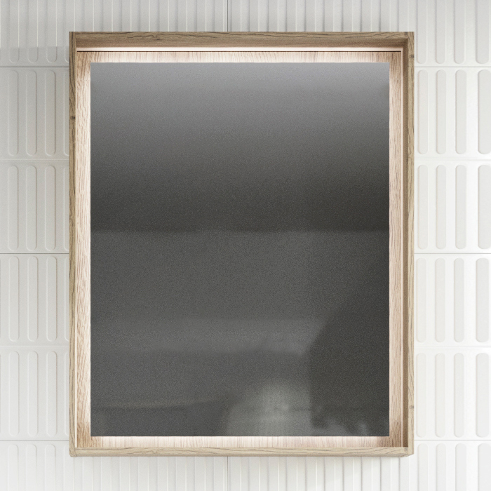 Зеркало Stworki Ольтен 60 дуб сонома, прямоугольное, в скандинавском стиле, под дерево, настенное (Ол.02.60/DS)