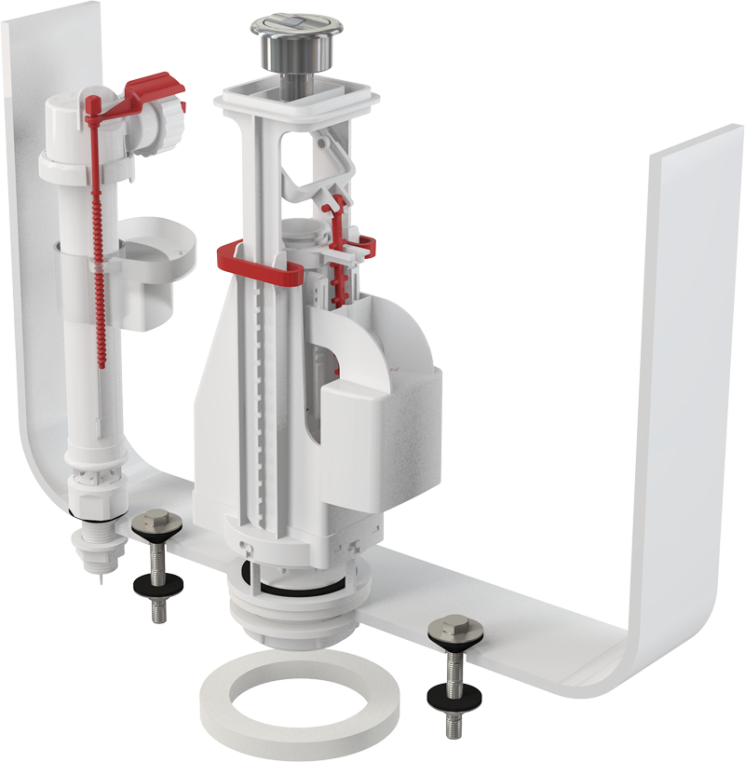 Выпускной комплект с двойной кнопкой AlcaPlast SA08AS 1/2″ CHROM