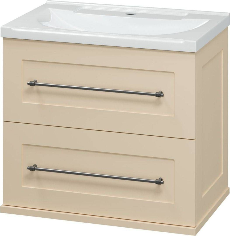 Тумба под раковину Misty Марта 60 с 2 ящ. подвесная бежевый