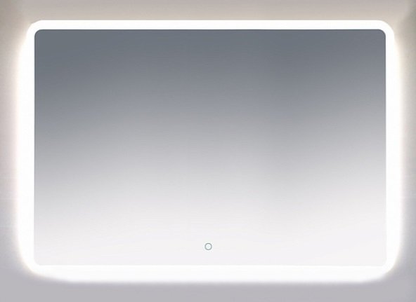 Зеркало Misty Неон 3 LED 1200х800 сенсор на зеркале П-Нео12080-3ПРСНЗКУ с круглыми углами