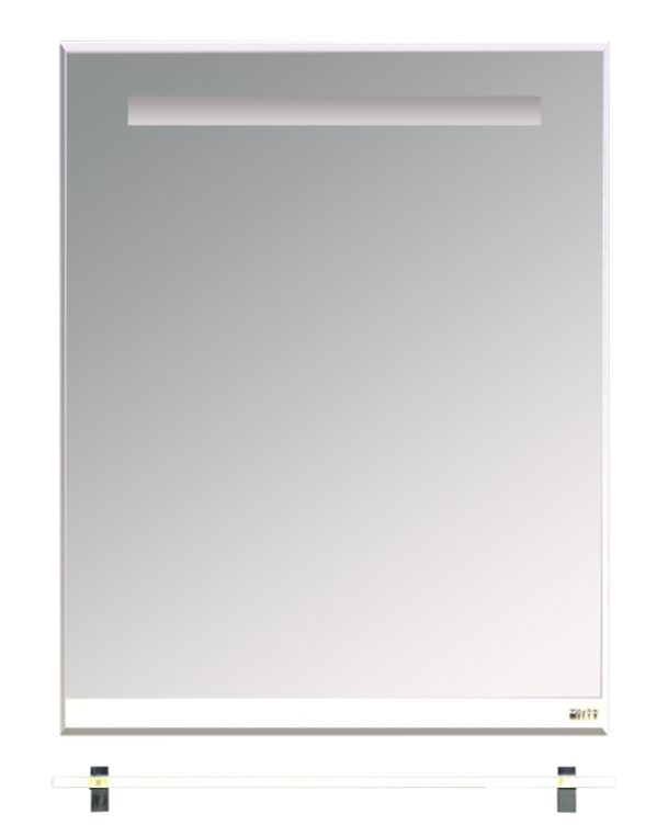 Зеркало Misty Джулия 65 с полочкой 8 мм белое White