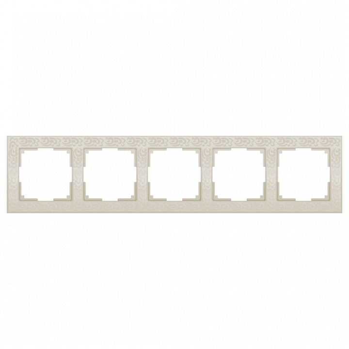 Рамка на 5 постов Werkel Flock WL05-Frame-05-ivory