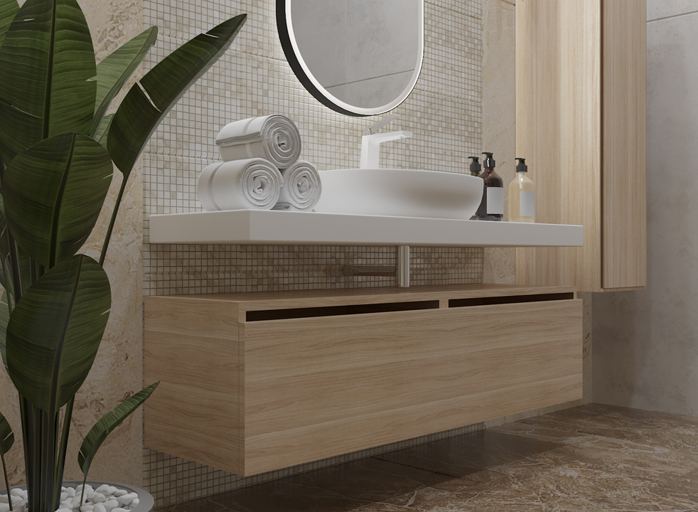 Ящик под столешницу 140см LIGHT OAK VALLESSI UNO-S