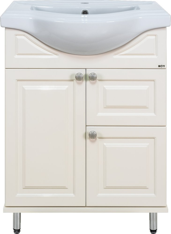 Тумба с раковиной Misty Жардин 65 светло-бежевая (Э-Жар01065-031Пр+33273)