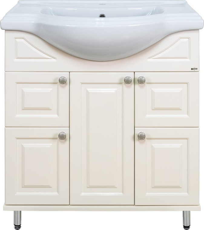 Тумба с раковиной Misty Жардин 85 светло-бежевая (Э-Жар01080-031Пр+4620008198941)