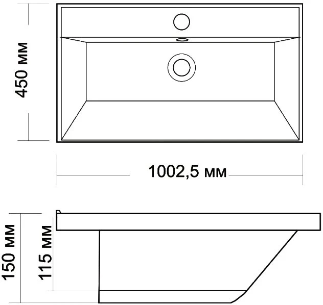 Раковина СанТа Classic 100 (Classic100м)