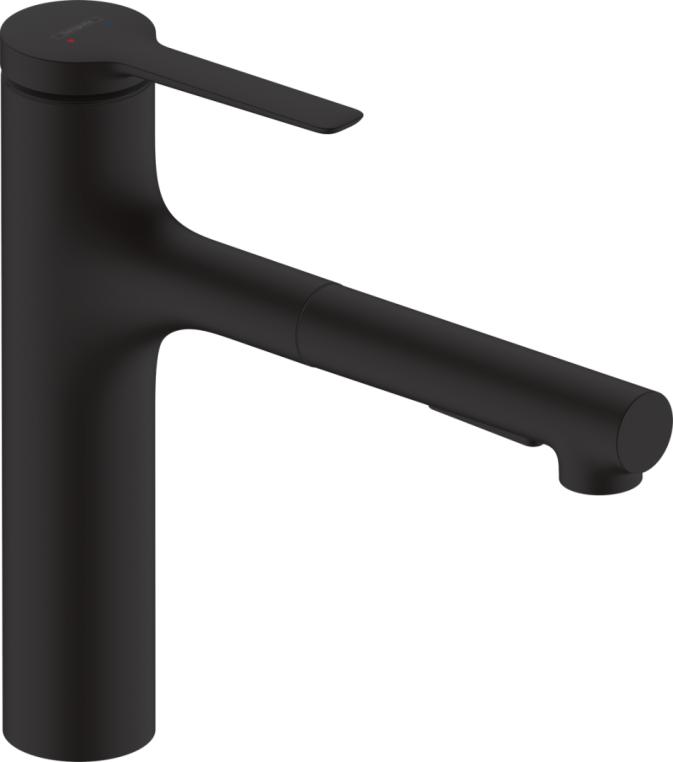 Смеситель для кухни Hansgrohe Zesis M33 74801670 с вытяжным душем, матовый черный