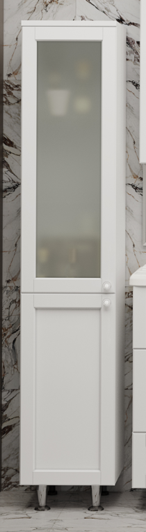 Шкаф-пенал Misty Латте 35 белый левый