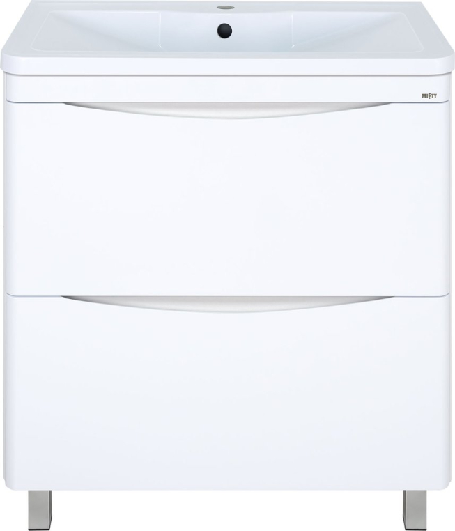 Тумба с раковиной Misty Атлантик 80 белая (П-Атл-01080-0112Я+4623723685673)