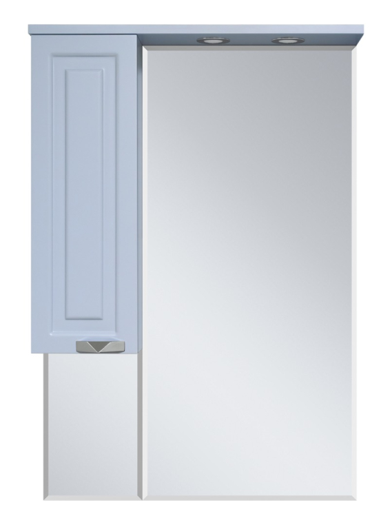 Зеркальный шкаф Misty Терра 70 серый левый