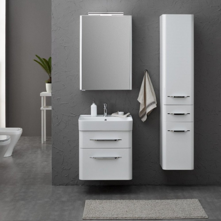 Комплект мебели Aquanet Виченца 60 белый глянец (196252+00196345+183076)