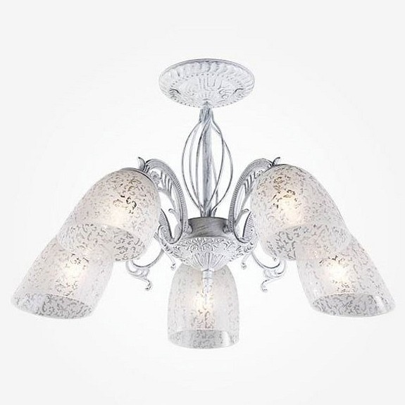 Люстра на штанге Eurosvet Nimfa 70039/5 белый с серебром