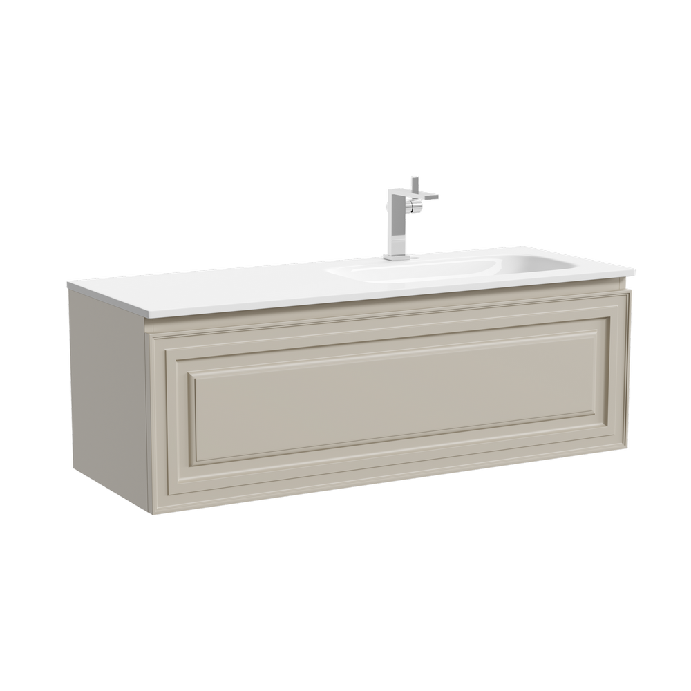 Тумба подвесная SANCOS Very  правая 1195х445х406, c одним  ящиком оснащенным доводчиками, Beige Soft , арт.VR120RCE