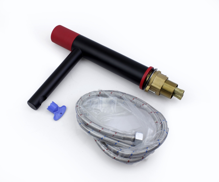 Смеситель низкий AVANGARDE черный, красный (2010RH)