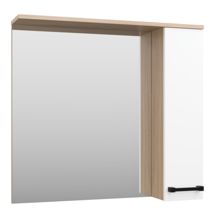 Зеркальный шкаф Misty Крафт 80 правый