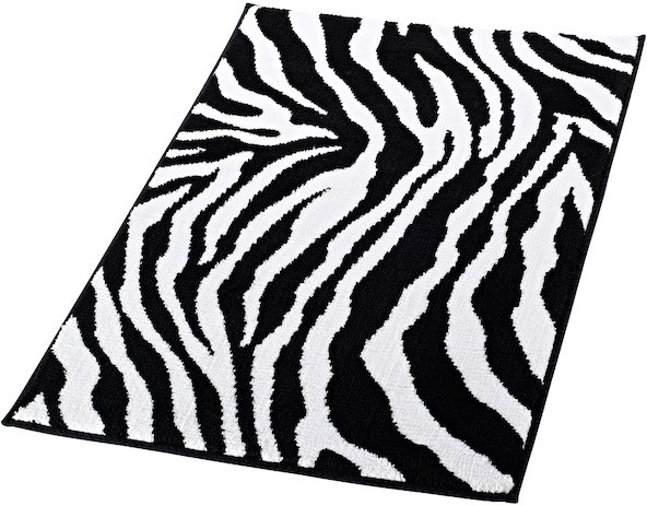 Коврик для ванной Ridder Zebra 60x90 711300 черно-белый