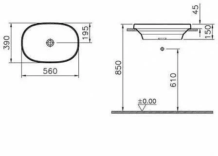 Раковина VitrA Frame 56x39 5652B403-0016