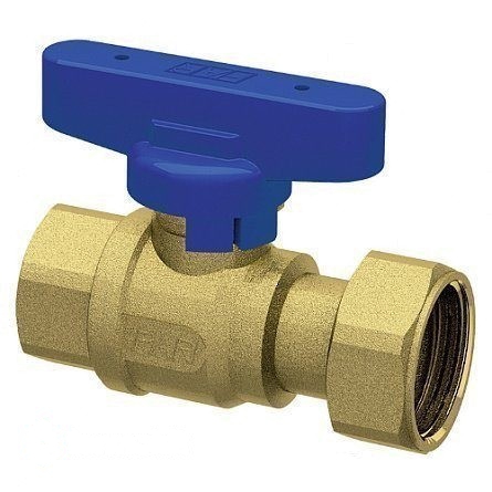 Кран шаровой Far 3/4” ВР-накидная гайка 1" с синей ручкой (FS 3047 134B)