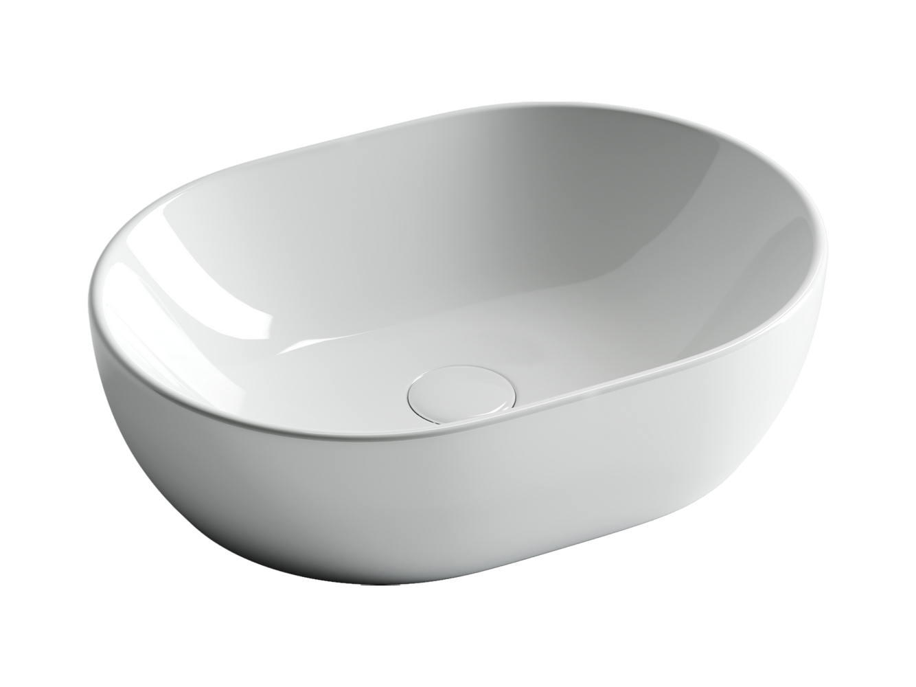Накладные раковины CERAMICANOVA CN6019 Умывальник чаша накладная овальная Element 480*350*140мм