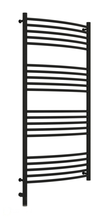 Электрический полотенцесушитель Сунержа Богема 3.0 выгнутая 1200x600 МЭМ Лев. матовый черный (31-5802-1260)