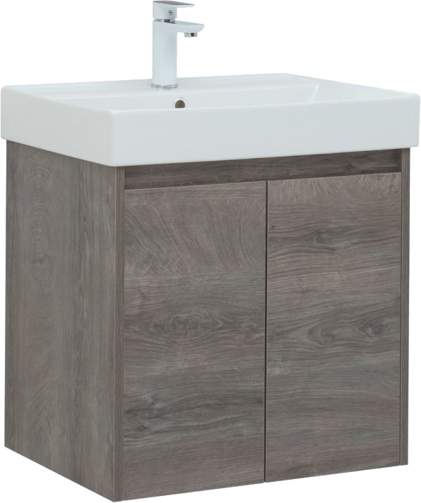 Тумба под раковину Aquanet Nova Lite 60 дуб рошелье с дверками (00298848)