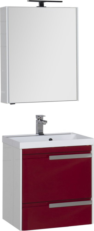 Комплект мебели Aquanet Тиволи 60 бордо (00180062+00179393+179942)