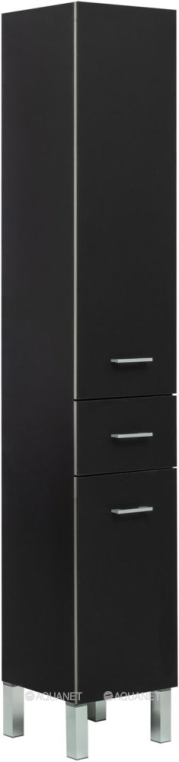 Шкаф-пенал для ванной Aquanet Верона черный 00272431