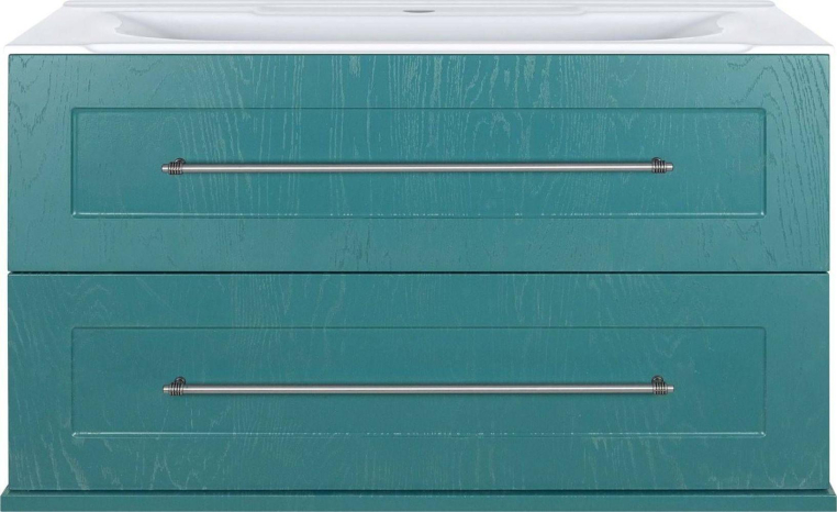 Тумба под раковину Misty Марта 100 подвесная с 2 ящ. бирюзовая
