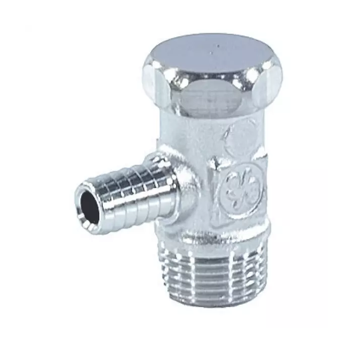 Кран шаровой латунь сливной R65D хром Ду 8 Ру42 НР/штуц G1/4" под ключ Giacomini R65DX011