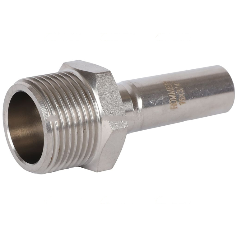 RSS-0024-001512 ROMMER Вставка переходная НПр-НР, 15х1/2, из нержавеющей стали прессовой