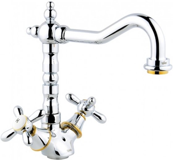 Смеситель для кухни Timo Ritz 0143FK chrome-gold