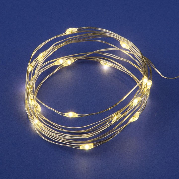 Гирлянда Нить Uniel ULD-S0200 ULD-S0200-020/SСB/2AA WARM WHITE IP20 DEW