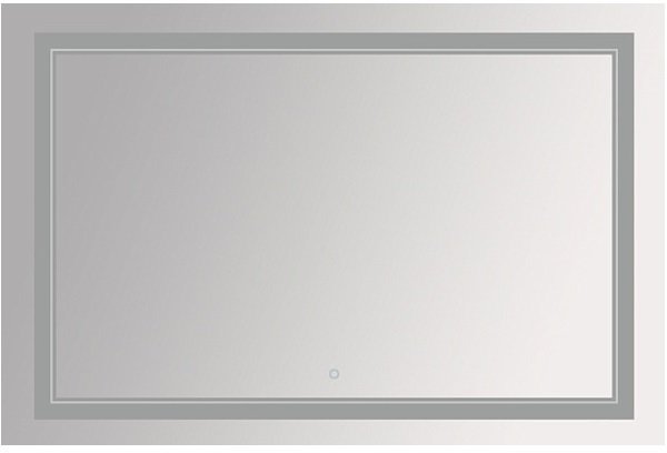 Зеркало Misty Неон 2 LED 120х80 сенсор на зеркале П-Нео12080-2ПРСНЗДВП двойная подсветка