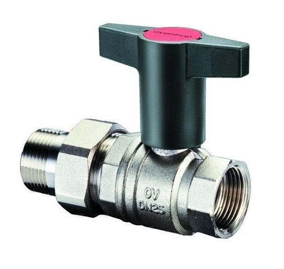 Oventrop Кран шаровый с американкой 3/4 Optibal маховик пластмассовый (1075706)
