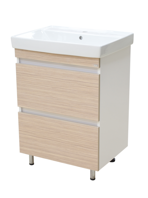 Тумба под раковину Misty Слим 60 напольная ЛДСП/2 ящ.