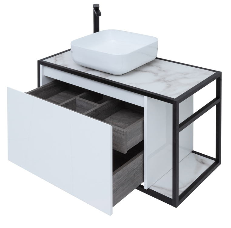 Тумба под раковину Aquanet Nova Lite Loft 90 L белый 00261652