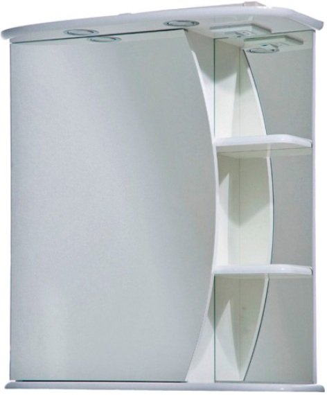 Зеркальный шкаф L Misty Луна 60 Э-Лун02060-01СвЛ с подсветкой